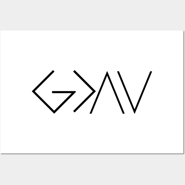 Greek. God is greater than the highs and lows. Christian. Perfect present for mom mother dad father friend him or her Wall Art by SerenityByAlex